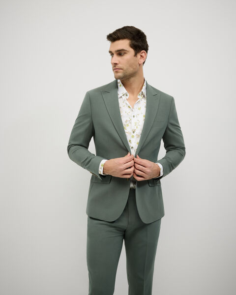Single Breasted Tailored Jacket, Sage, hi-res